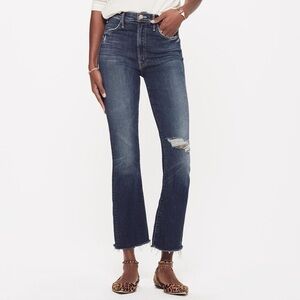 Mother Denim The Hustler Ankle Fray Jeans in “Close to the Edge” Wash